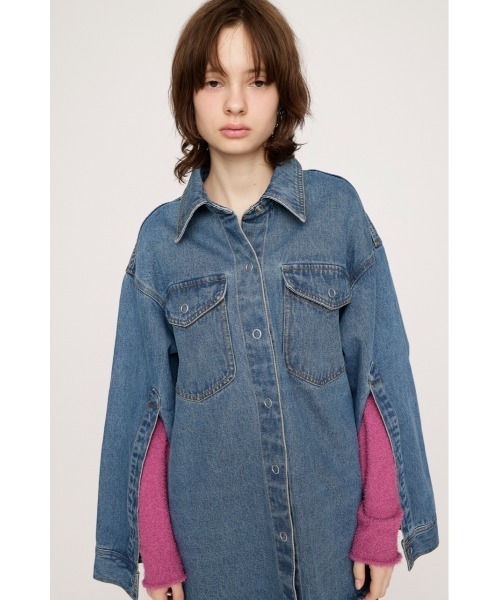 SLY ブラウス シャツ ARM SLIT DENIM SH JK アーム スリット デニム