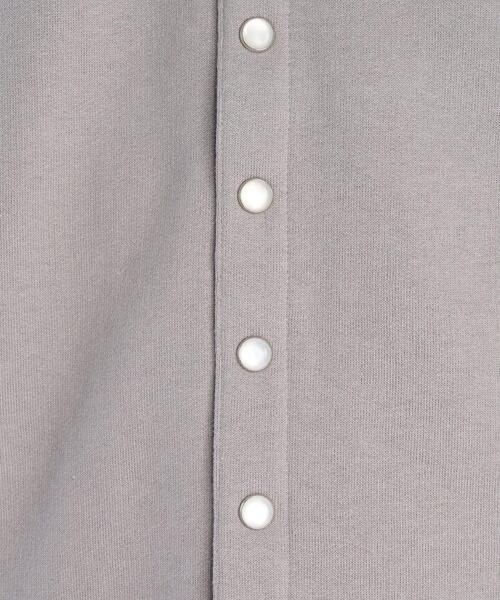 【agnes b. 】綿100% ノーカラーカーディガン プレッション 3 灰色 agnes b.（アニエスベー） カーディガン メンズ コットン メルトン