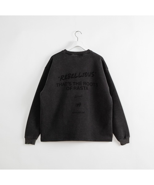 APPLEBUM ナンバー23 ブラック スウェット L アップルバム スウェット 裏起毛 APPLEBUM 3 STARS CREW SWEAT