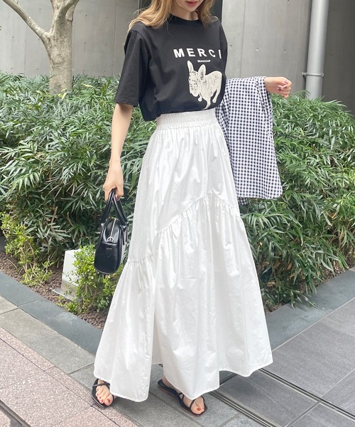 Futier Land スカート ギャザーデザインロングスカート : ZOZOTOWN