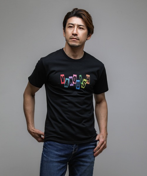 VANQUISH（ヴァンキッシュ） tシャツ カラフル ロゴ プリント 半袖T