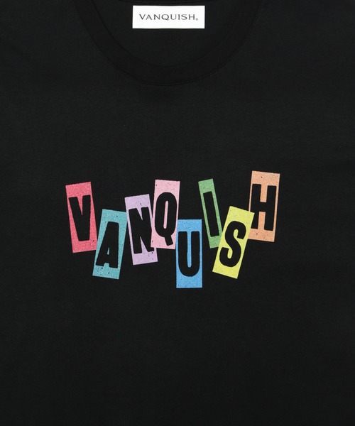 カラフルロゴ刺繍メッシュシャツ VANQUISH（ヴァンキッシュ） tシャツ カラフル ロゴ プリント 半袖T