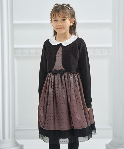カーディガン 「150-160cm」レーシー ボレロ キッズ 子供服 女の子