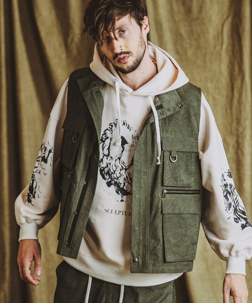 ベスト/ジレ Agawd  Hooded Vest GARDEN TOKYO（ガーデントウキョウ）の「Abelia Edoward Goucha/Hooded