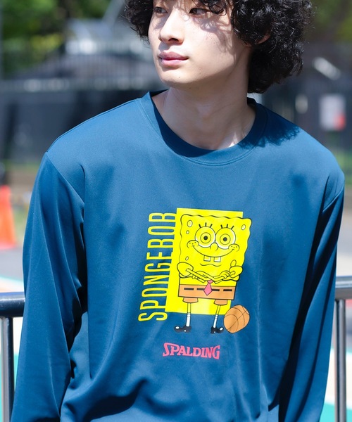 FOOTLOCKER メンズM 長袖Tシャツ　ボブマーリー　スポンジボブ　コラボ FOOTLOCKER メンズM 長袖Tシャツ ボブマーリー スポンジボブ コラボ