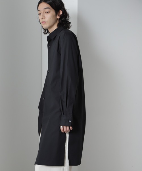 NANO universe（ナノ・ユニバース） シャツ ブロードロングシャツ