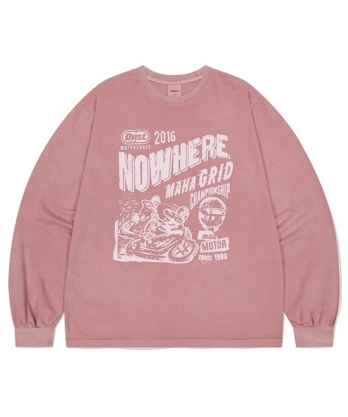 tシャツ 「mahagrid/マハグリッド」 DUST MOTOCROSS PIGMENT LS TEE/ダストモトクロスピグメント長袖Tシャツ レデ