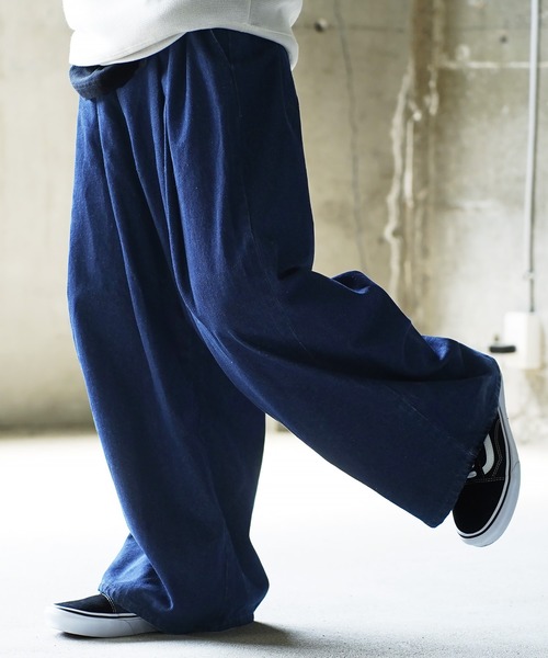 Beno パンツ 2タックイージーワイドパンツ メンズ レディース