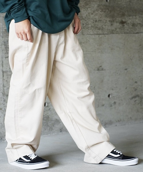 Beno パンツ 2タックイージーワイドパンツ メンズ レディース