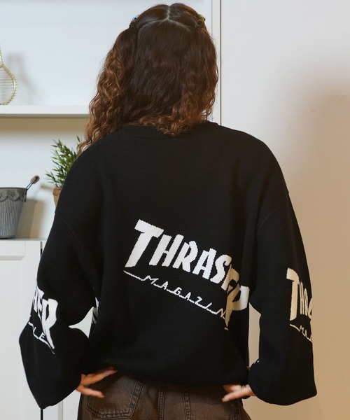 THRASHER ニット セーター 「ムラサキスポーツ限定」THRASHER