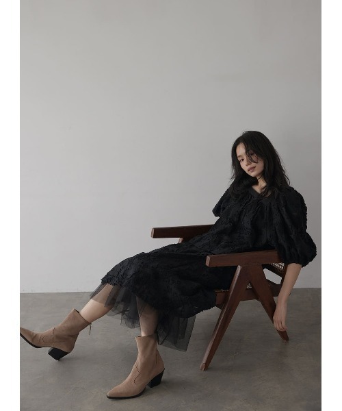 COEL（コエル） tシャツ スクエアネックシアージャガードブラウス