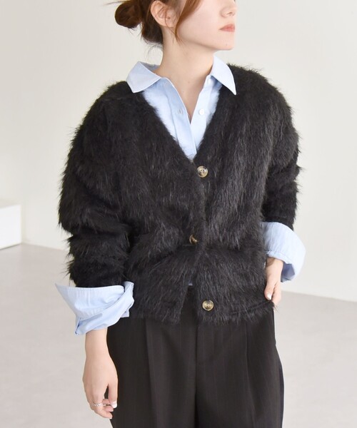 quaranciel カーディガン quaranciel:「手洗い可能」シャギー