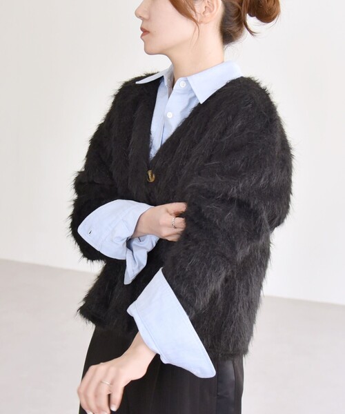 quaranciel カーディガン quaranciel:「手洗い可能」シャギー