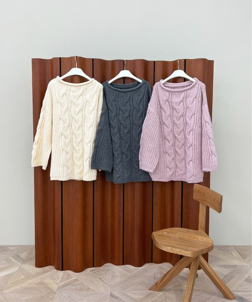 Olu.（オルドット） ニット セーター オーバーサイズケーブルニット