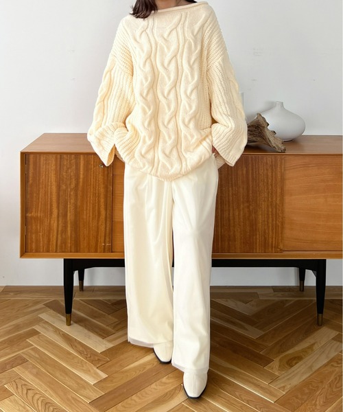 Olu.（オルドット） ニット セーター オーバーサイズケーブルニット