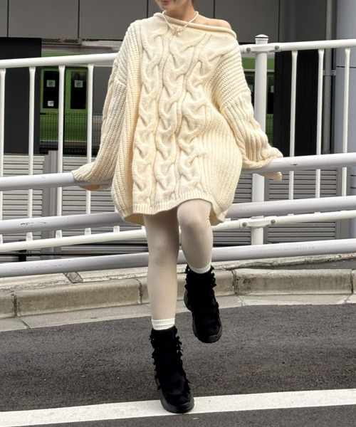 Olu.（オルドット） ニット セーター オーバーサイズケーブルニット