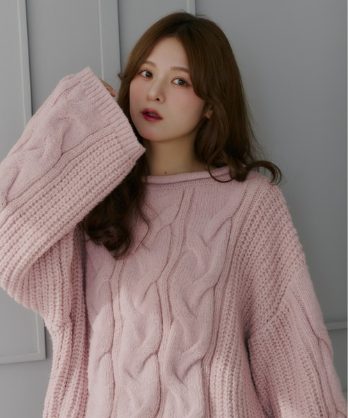 Olu.（オルドット） ニット セーター オーバーサイズケーブルニット