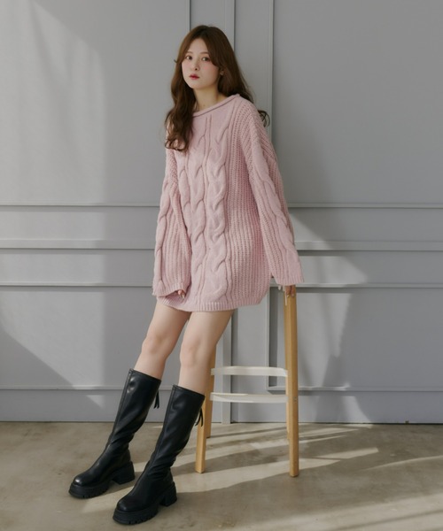 Olu.（オルドット） ニット セーター オーバーサイズケーブルニット