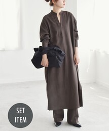 argueアギュー デニムカフタンワンピース ARGUE / アギュー】18SS denim caftan dress/デニムカフスタン