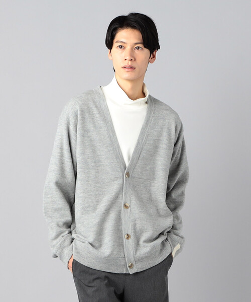COMME CA MEN（コムサメン） カーディガン 天竺×裏目切り替え強縮