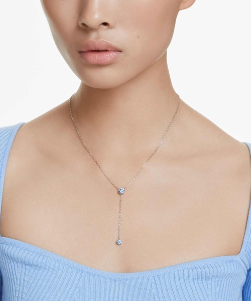 SWAROVSKI ネックレス 「公式」「スワロフスキー」Attract Y字型
