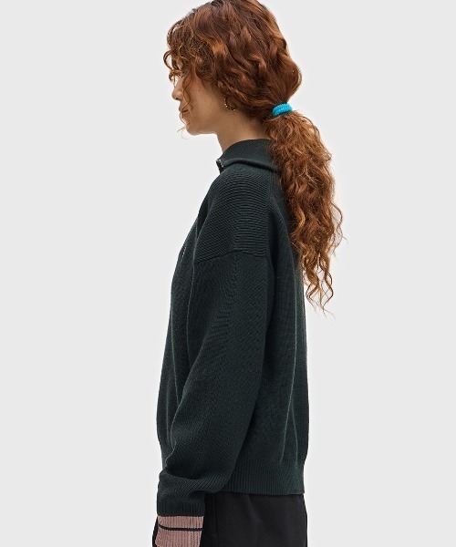 FRED PERRY ダークオートミール ジップアップカーディガン