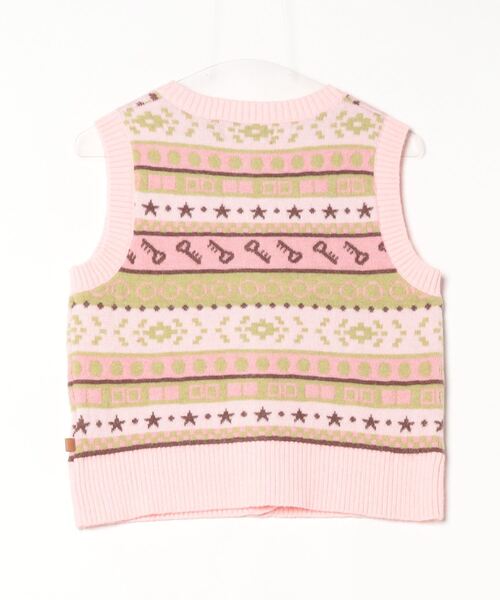 ベスト ジレ KIRSH JACQUARD PATTERN KNIT VEST ジャガード パターン