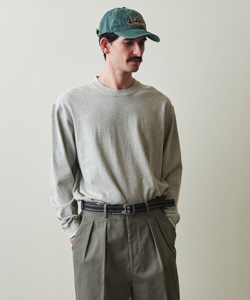 steven alan ルーズフィット ヘンリーネック Tシャツ Steven Alan＞ウール ジャージー ヘンリーネック Tシャツ