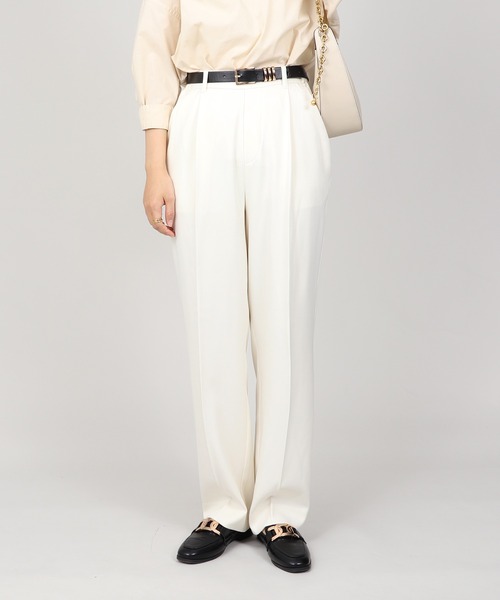 Esime（エシミー） スラックス パンツ 「丈長め」ストレートスラックス