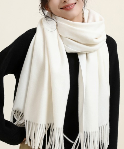 マフラー ストール 9色展開 ボリューム フリンジマフラー レディース