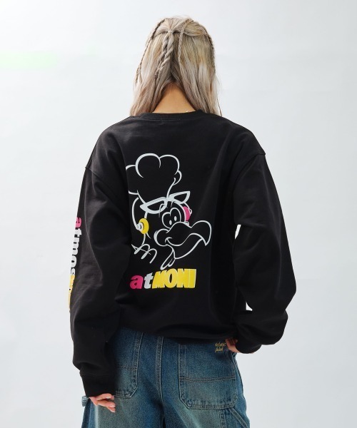 atmos girls トレーナー スウェット pink x MONICHIKI HOUSE