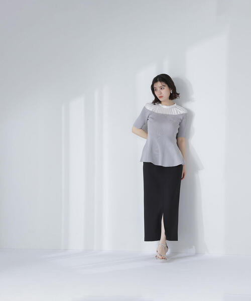 NATURAL BEAUTY BASIC スカート カルゼストレッチシリーズ