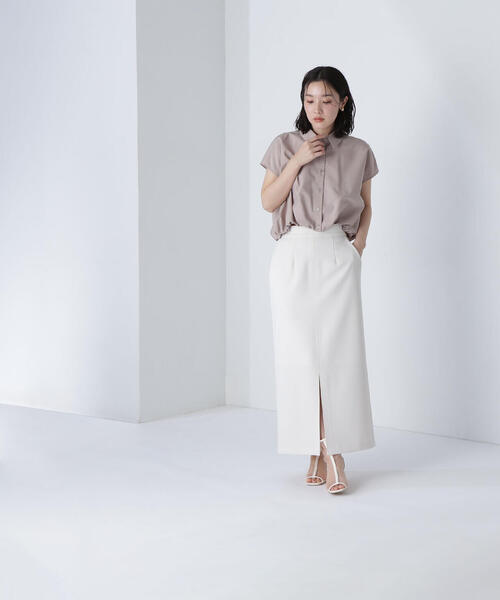 NATURAL BEAUTY BASIC スカート カルゼストレッチシリーズ