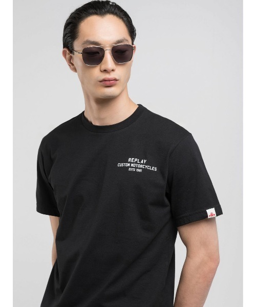 REPLAY（リプレイ） tシャツ コットンジャ−ジープリントTシャツ