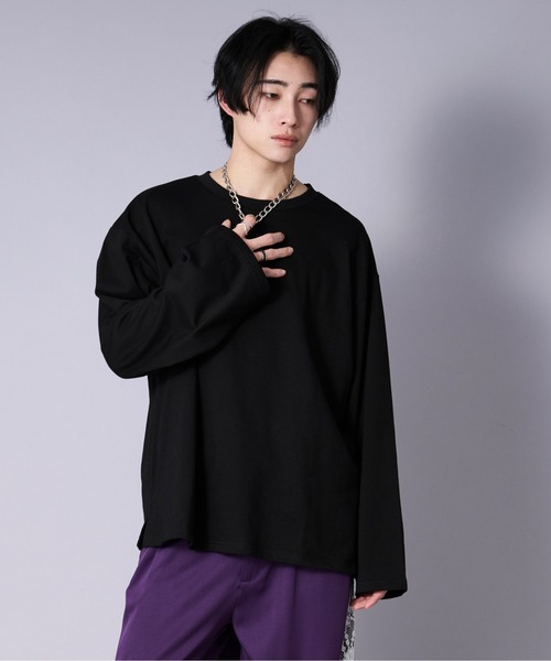 Ellno Loset（エルノロゼット） tシャツ ワイドスリーブオーバーロンT