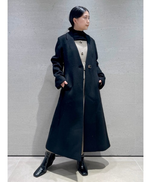 LILY BROWN（リリーブラウン） ノーカラーコート 1 グレー レディース