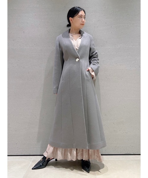 LILY BROWN（リリーブラウン） ノーカラーコート 1 グレー レディース