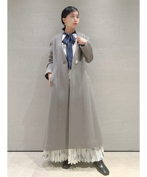 LILY BROWN（リリーブラウン） ノーカラーコート 1 グレー レディース