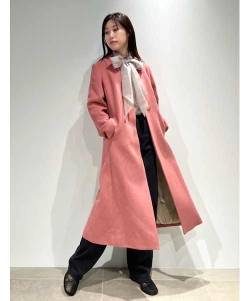 LILY BROWN（リリーブラウン） ノーカラーコート 1 グレー レディース