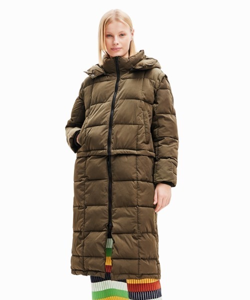 Desigual（デシグアル） コート L グリーン レディース : ZOZOTOWN