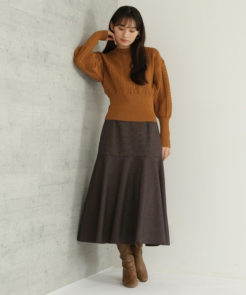 「NATURAL BEAUTY BASIC」 長袖ニット MEDIUM パープル レディース_画像5