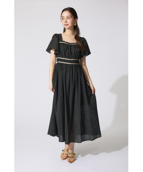 rienda リエンダ　コットンレースフレアワンピース rienda ワンピース コットンレースフレアワンピース 半袖 夏服