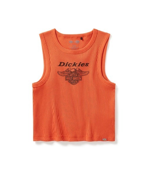 tシャツ Dickies(R) x H-D(R)レーサーバッククロップドイーグルタンク レディース