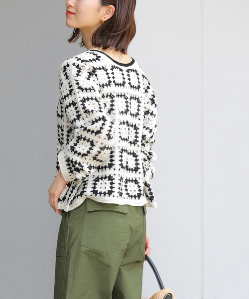 JOURNAL STANDARD relume カーディガン クロシェモチーフクルー