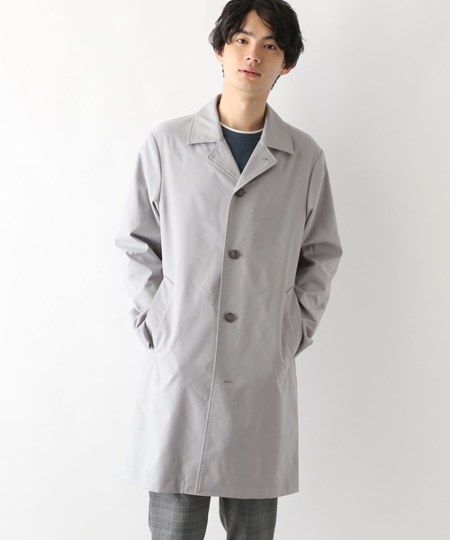 「GLOBAL WORK」 ステンカラーコート LARGE ライトグレー メンズ_画像4