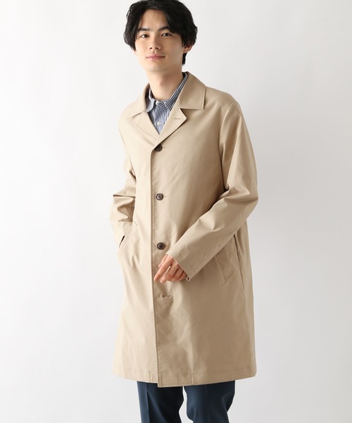 「GLOBAL WORK」 ステンカラーコート LARGE ライトグレー メンズ_画像9