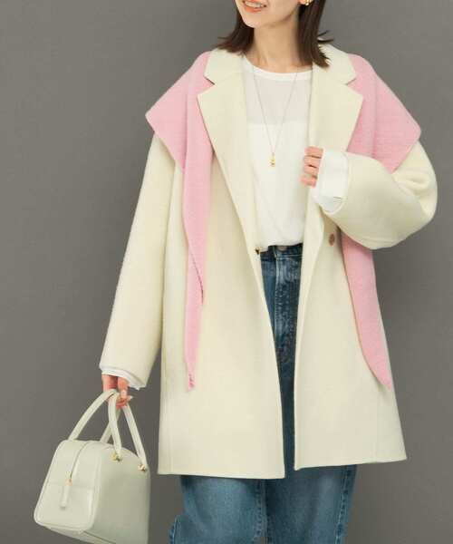 URBAN RESEARCH ROSSO WOMEN」 チェスターコート FREE ネイビー