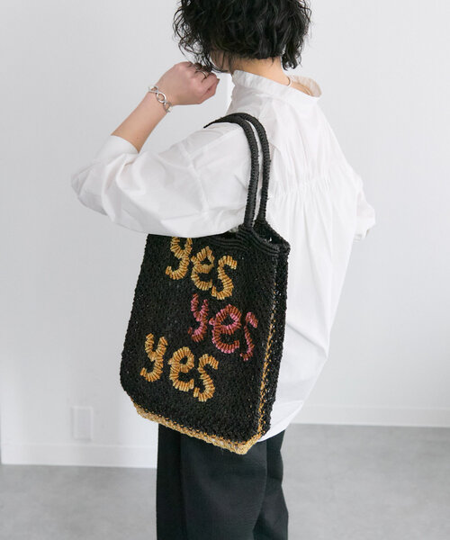the Jacksons メッセージ刺繍トートバッグ the Jacksons メッセージ刺繍 トートバッグ かごバッグ 春夏