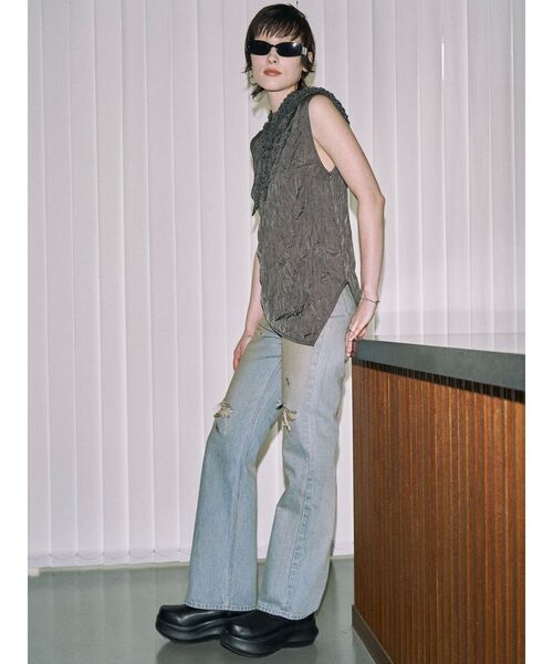 tシャツ 「VEQUM」CRASH WRINKLE TOPS レディース VEQUM tシャツ 「VEQUM」CRASH WRINKLE TOPS レディース