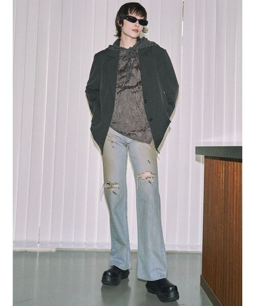 tシャツ 「VEQUM」CRASH WRINKLE TOPS レディース VEQUM tシャツ 「VEQUM」CRASH WRINKLE TOPS レディース